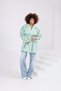 Women's Oversize Trench Coat Short Length Stand Collar Buttoned Pocketed Stylish Model - 7