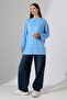 Women's Modal Oversize Long Tunic with Slit Detail - 3