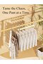 6-Tier No-Slip Pants Hanger with Rotating Hook, Space-Saving Multi-Layer Clothes Organizer for Close - 3