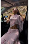 REM PEMBE CİCEKLİ PELERİN