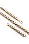 💎   Premium Shiny and Stylish Oval Albanian Men's Steel Necklace 6mm 55cm 3183Eck022 - Gold Color - 2