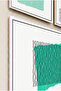 Modern Linear with Mint Green and Orange Detail – 3-Piece Home, Bathroom, and Coffee Corner Mdf Table Set - 6