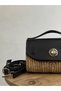 Lunessa Women's Shoulder Crossbody Bag with Straw and Faux Leather Detailing, Stylish for Daily Use, Modern Design - 4