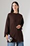 Women's Modal Oversize Long Tunic with Slit Detail - 4