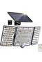 1Set of Solar Outdoor Lights 226 LED Security Lights with Remote Control,3-Panel Adjustable inductio
