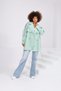 Women's Oversize Trench Coat Short Length Stand Collar Buttoned Pocketed Stylish Model - 6