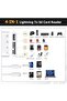 قارئ بطاقات SD لأجهزة آيفون وآيباد، قارئ بطاقات SD 4 في 1 مع منفذ USB-C وLightning، عارض بطاقات الكاميرا - 2