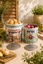 6766 Set of 2 Metal Potato & Onion Storage Containers |   Colorful Patterned Covered Organizer - 2