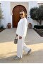 Aluna Modal Trouser Suit |   Oversize Comfortable Fit-Ecru - 3