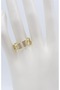 Vip Gold Adjustable Stone Detailed Gourmet Design Tarnish Resistant Steel Ring