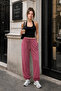 Women's Draped Modal Touch Textured Sweatpants with Elastic Cuffs - 2