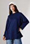 Women's Modal Oversize Long Tunic with Slit Detail - 4