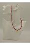 Czech crystal clover necklace - red - - 2