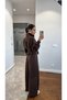 Women's Black Belt Detailed Jacket and Pants Set - 3