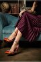 Bloom Women's High Heel Shoes Thin Heel Bow Stone Ankle Wrap Satin - 2