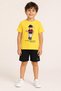 Boys' Cotton T-Shirt Shorts Set Crocodile Logo Printed Summer Top and Bottom Set