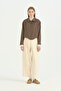 Striped Short Jacket - Brown