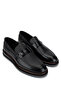 Men's Genuine Leather Black Casual Shoes - 2