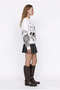 Portrait Printed Crew Neck Sweatshirt Ecru - 4