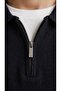 Half Zipper Men's Knitwear Sweater Black 6/14 Years - 2