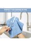 Premium Microfiber Cleaning Cloth Rags 20 Pieces Ultra Soft & Highly Absorbent Lint Free Cleaning Towels for Car, Kitchen, Home, Glass & Electronics Reusable and Washable Blue - 3
