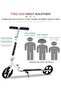 Kick Scooter, Foldable Scooter with 3 Adjustment Levels Handlebar, Aluminum Alloy, mobility scooter - 6