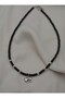 Cat Figured Necklace - Black - - 2