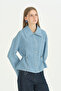 Thin Quilted Waist-Tie Cotton Blend Jacket - Ice - 2