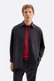 basic™ Oversize Gabardin Antrasit Gömlek - 6