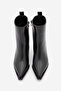 Women's Pointed Toe Thick Heeled Boots Ersey Black - 7