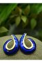 Enamel earrings - blue -