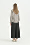 Tencel Shirt with Tie Collar - Gray - 4