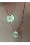 Red String Turquoise Evil Eye Pendant Necklace