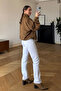 Tan Padded Suede Bomber Jacket - 5180 - 5