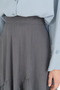 Asymmetrical Gathered Detailed Skirt - Smoked - 3