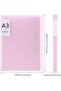 A3 Portfolio Folder with 30 Binder Sheets, Plastic Display Folder Binder Presentation Book with Clea - 2