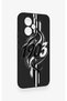 Honor 400 Compatible Black and White Ivy Patterned Silicone Case - 3