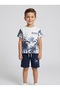 Boy's Palm Tree Pattern T-Shirt and Shorts Two-Piece Set
