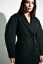 Black Puffy Sleeve Jacket with Pocket Detail - 2