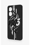 Poco X7 Pro Compatible Black and White Ivy Patterned Silicone Case - 4