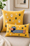 Double-Sided Paw and Dog Pattern Throw Pillow Cover Set (43X43 and 30X50 cm)
