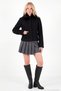 Cotton Detachable Fur Collar Detailed Cashmere Coat Women's Coat 6811149 - 2