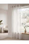 Ivory Textured Sheer Curtain 1 Piece