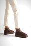 Women's Bitter Brown Suede 5cm Thick Soled Winter Stretch High-Top Casual Boots
