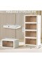Plastic Storage Bins with Lids, Stackable Storage Containers with Wheels, Folding Storage Bo - 3