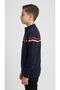 Boy's Zippered Knitwear Sweater Navy Blue 6/14 Years - 2