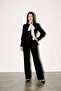 Black Judge Collar Buttoned Velvet Jacket