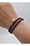 Pearl and Crystal Bracelet or Choker Necklace - Purple - - 4