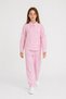 Girl's Floral Appliqué Linen-Look Shirt and Trousers Two-Piece Set - 3