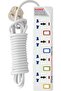 شريط طاقة 914 عالي التحمل مع 4 منافذ ومفاتيح فردية، بطول 5 أمتار